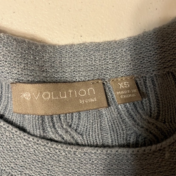 Evolution blue long sleeve sweater, size XS - Picture 3 of 6